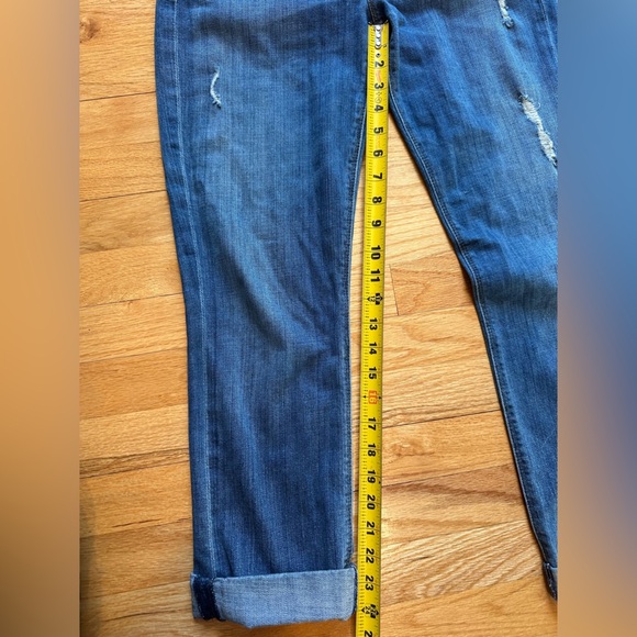 Hudson Tilda Midrise Straight Cuff Distressed Blue Ankle Jeans - Picture 10 of 10